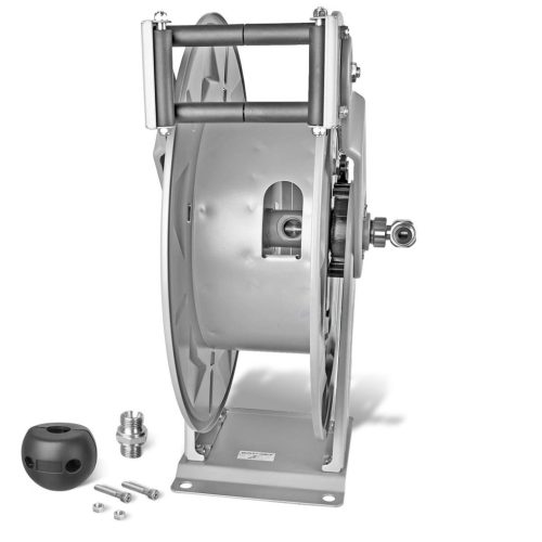 RAMEX HR 1000 400 FE automata tömlődob 15 m-es magasnyomású tömlőkhöz - 1/2" csatlakozással - porszórt acél