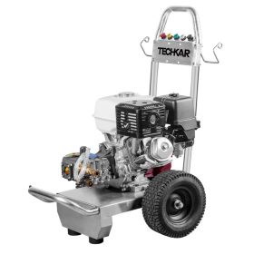   Prémium benzinmotoros magasnyomású mosó HONDA GX390 motorral, rozsdamentes kocsival (max. 275 bar, 15 l/perc, 11,7 LE)  TECHARK "AR-275