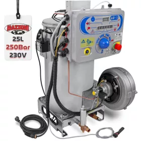   Eredeti Mazzoni beépíthető fűtőkazán / vízmelegítő modul vezérlőpanellel (25 l/perc, 250 bar, 105 kW, M22x1,5 menet)