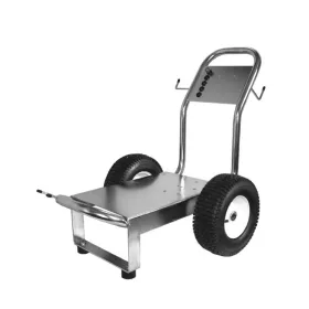   Univerzális INOX rozsdamentes szállítókocsi / alváz magasnyomású mosók építéséhez (13" pneumatikus kerekek, 300 kg teherbírás)