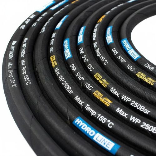 Ipari fém tömlődob 60m acélszövetes tömlővel (M22x1,5 - 14mm csap)