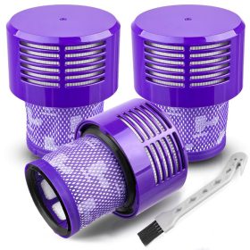   Dyson V10 (SV12, SV27) Porszívó Szűrőszett - 3 db Teljeskörű, Állati, Ciklon, Teljes Tisztítású, Motorosfej - Csereszűrő + Tisztítókefe Ajándék