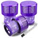 Dyson V10 (SV12, SV27) Porszívó Szűrőszett - 3 db Teljeskörű, Állati, Ciklon, Teljes Tisztítású, Motorosfej - Csereszűrő + Tisztítókefe Ajándék