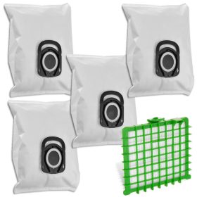   Szintetikus porzsák 4db Rowenta, Tefal Hygiene+, Silence Force, Compact Power és X-Trem Power sorozatú porszívókhoz (ZR200540 cikkszám kiváltására) + HEPA szűrő