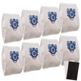   8x Miele GN HyClean 3D, Telios Porszívó Porzsák és Szűrő Készlet - Szintetikus Mikroszálas, 3D Technológia, Automatikus Záródás, Univerzális Mikroszűrők