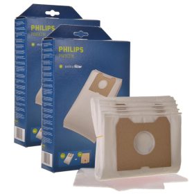   8x szintetikus mikroszálas porzsák + 2x motorvédő szűrő Philips Triathlon 1400, Triathlon 2000, Athena és Duathlon porszívókhoz (PMB01K)