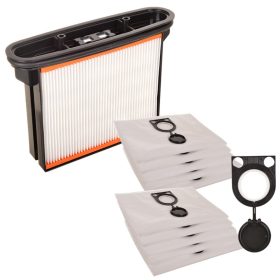   Szűrő + 10x szintetikus porzsák Bosch GAS-25 GAS-50 STARMIX ISC ARD/ARD, METABO ASR, HITACHI RNT, AEG porszívókhoz