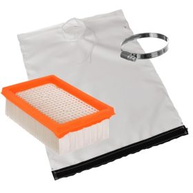   Mosható légszűrő és újra felhasználható üríthető porzsák Karcher WD4 WD5 WD6 sorozatú porszívókhoz