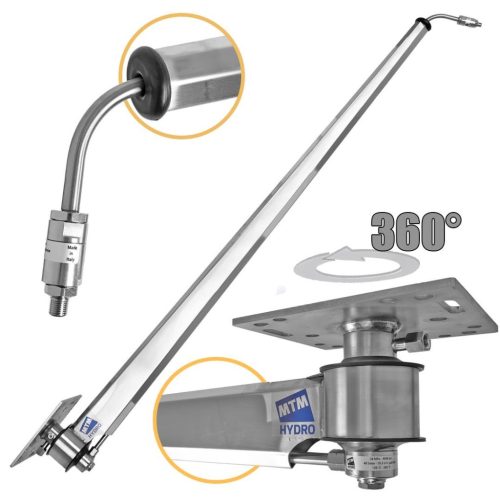 MTM Hydro 360°-os forgókar autómosáshoz, 2 méteres-es gémmel, 1/4"-os menetes csatlakozással, 210Bar 120°C