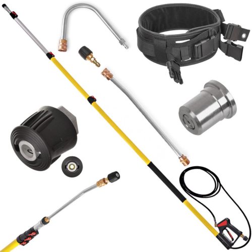 Teleszkópos Láncahosszabbító Sárga 7,4m Nilfisk, Stihl, Husqvarna kompatibilitással + Szögletes Lánca Ereszcsatornához - Kattintás Gyorscsatlakozó
