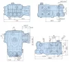 Annovi Reverberi RRV 3G27 D főtengelyes szivattyú benzinmotorokhoz (186 bar, 11,4 l/perc, Bypass szelep, 3/4" tengely)