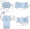 Annovi Reverberi RG 30.25 N főtengelyes szivattyú By-Pass szeleppel (250 bar, 30 l/perc, 24 mm)