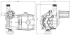 Sárgaréz Fejes Axiálszivattyú Benzinmotoros Mosókhoz "R210" (220 bar, 9,8 l/perc, 3/4" tengely)