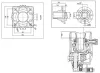 Sárgaréz Fejes Axiálszivattyú Benzinmotoros Mosókhoz "R210" (220 bar, 9,8 l/perc, 3/4" tengely)