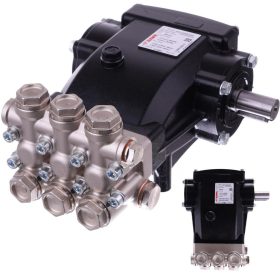   Eredeti HAWK NMT 1220 SCWR lassú fordulatú ipari szivattyú nikkelezett fejjel (200 bar, 12,5 l/perc, Jobbos, 1000 RPM, 24 mm)