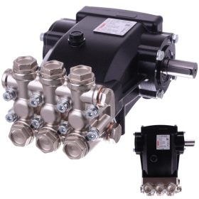   Eredeti HAWK NMT 1520 SCWR lassú fordulatú ipari szivattyú nikkelezett fejjel (200 bar, 15 l/perc, Jobbos, 1000 RPM, 24 mm)