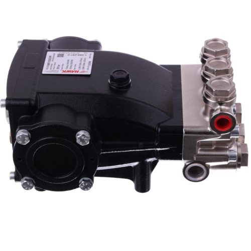 Eredeti HAWK NMT 1520 SCWR lassú fordulatú ipari szivattyú nikkelezett fejjel (200 bar, 15 l/perc, Jobbos, 1000 RPM, 24 mm)