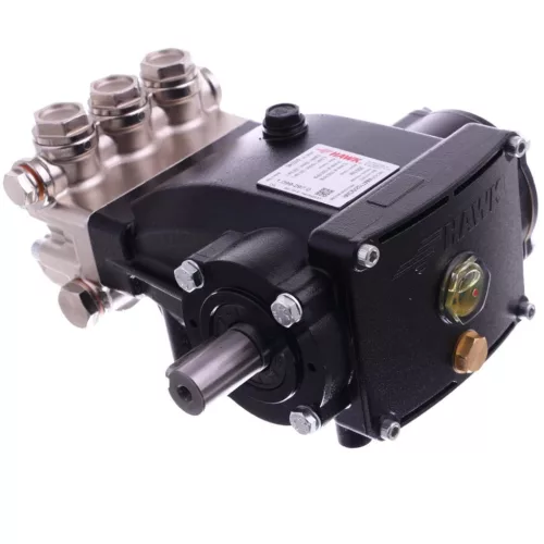 Eredeti HAWK NMT 1520 SCWR lassú fordulatú ipari szivattyú nikkelezett fejjel (200 bar, 15 l/perc, Jobbos, 1000 RPM, 24 mm)