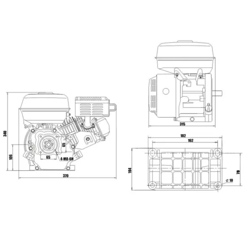 Lifan 170F benzinmotor 7 LE (3/4" / Ø 19 mm tengely, négyütemű, kézi indítás) - Honda GX200 helyettesítő