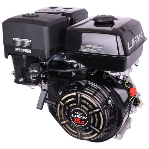 Lifan 190F benzinmotor 15 LE - 25,4 mm (1") tengely - kézi indítás (Honda GX390 kiváltó)