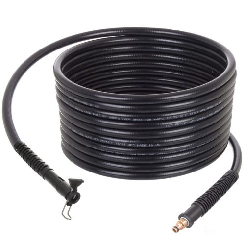 30 méteres magasnyomású tömlő Bosch, Black Decker, Stanley, MacAllister, Stiga Kattanós (Click) csatlakozással, nylon borítással, 8 mm vizes szerelékhez, 140 Bar nyomás, 60°C hőmérséklet
