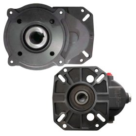   GEARBOX  D18 - Fordulatszámcsökkentő hajtómű belső égésű motorokhoz MAX 15 Kw (20 LE), motortengely 25,4 mm (1") - szivattyú 24 mm (szerelési távolság Ø87)