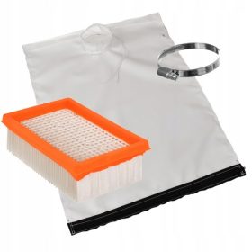   Szűrő és újra használható, mosható porzsák Karcher WD WD4 WD5 WD6 porszívókhoz zipzáras zárással (2.863-006.0 cikkszám kiváltására)