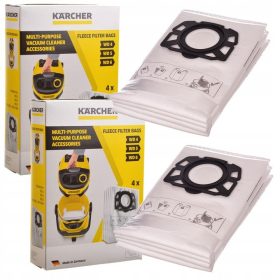   Eredeti Karcher WD4 WD5 WD6 MV4 MV5 MV6 porzsák csomag (8 db porzsák) 2.863-006.0