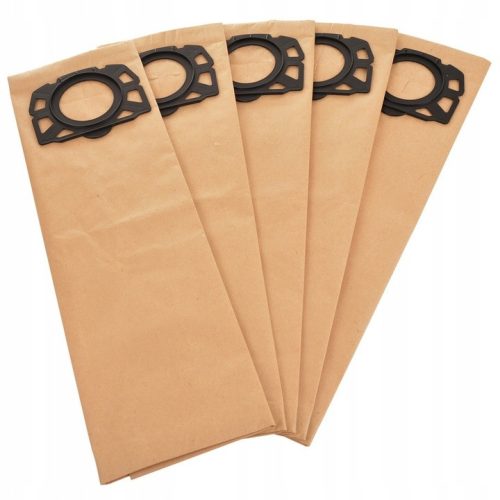 Papír porzsák és szűrő csomag Karcher WD4 WD5 WD6 MV4 MV5 MV6 porszívókhoz (2.863-006.0 cikkszám kiváltására) 1 szűrő, 5 porzsák