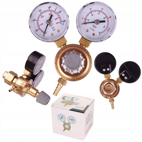 ARGON CO2 reduktor két mérőórával + csatlakozóval