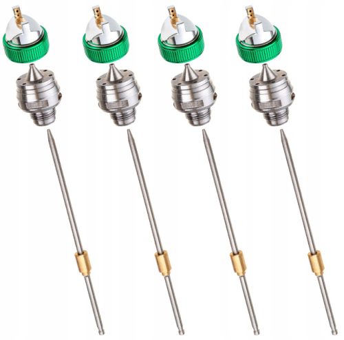 Festőpisztoly készlet 4 db HVLP fúvókával 1.4, 1.7, 2.0, 2.5 mm+ tartály 600ml TC Technic H-601K