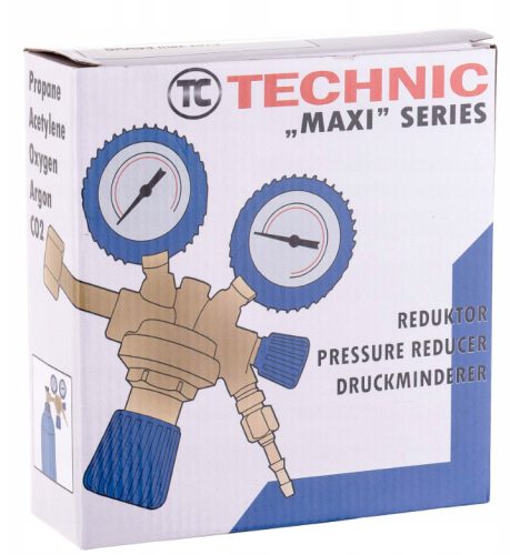 TC Technic 2078 propán-bután, PB-palack reduktor (nyomáscsökkentő) nyomásmérővel