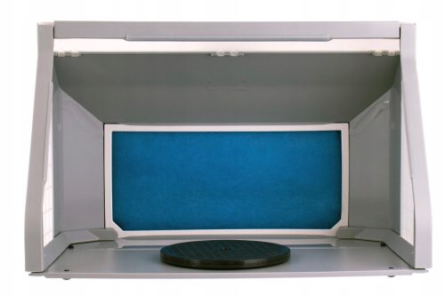 Hordozható modellező festőkabin világítással és állítható elszívással  HS-E550BLK