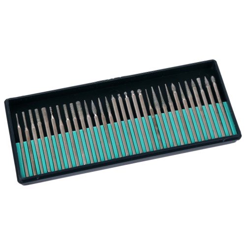 30  db-os gyémánt marófej készlet 3mm-es szárral csiszológépekhez  TC Technic JC1906