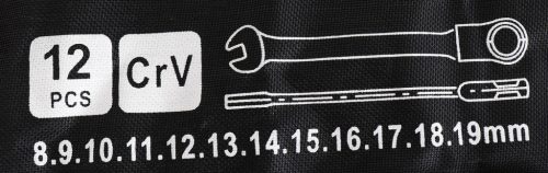 12 db-os csuklós racsnis csillag-villáskulcs készlet 8-19 mm TC Technic E1613