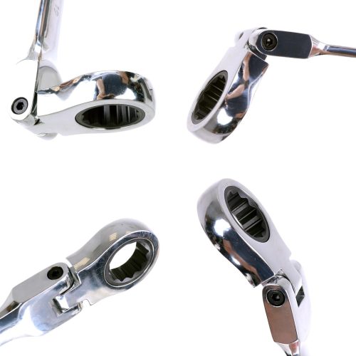 12 db-os csuklós racsnis csillag-villáskulcs készlet 8-19 mm TC Technic E1613