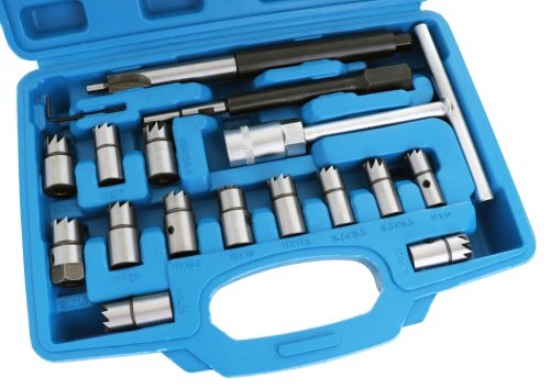 Marók injektor foglalatokhoz műanyag kofferben (17 darabos készlet ) TC Technic SK1470