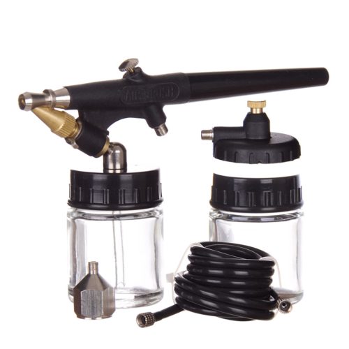 Modellező airbrush 2 tartállyal, tömlővel és 0,8 mm-es fúvókával TC Technic ABR-01