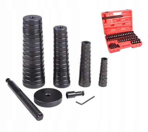 Présadapterek, csapágyhúzó hüvelyek műanyag kofferben 18-74 mm 52 db  TC Technic JC2019040