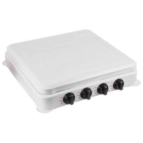 Hordozható turisztikai gáztűzhely 4 égős, 8,8 kW, piezo gyújtással