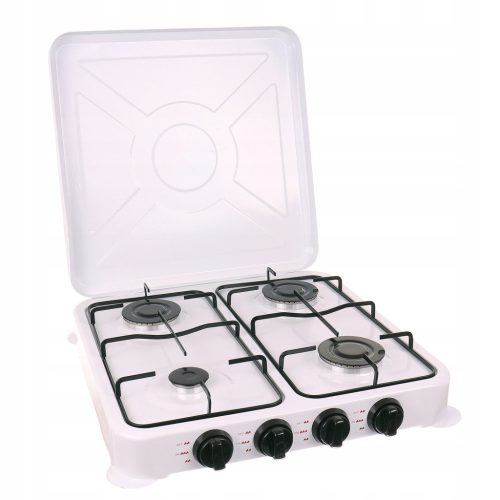 Hordozható turisztikai gáztűzhely 4 égős, 7,7 kW, piezo gyújtással