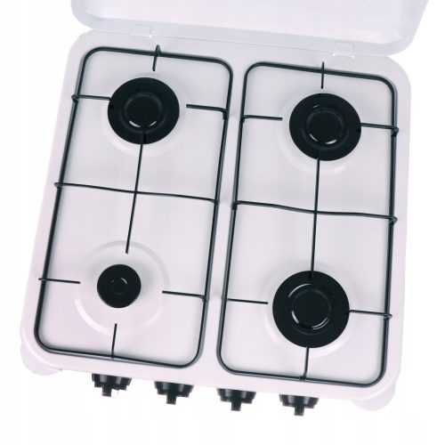 Hordozható turisztikai gáztűzhely 4 égős, 7,7 kW, piezo gyújtással