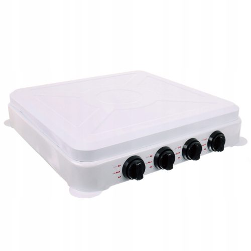 Hordozható turisztikai gáztűzhely 4 égős, 7,7 kW, piezo gyújtással