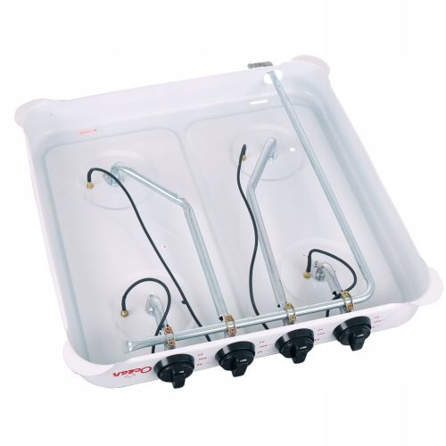 Hordozható turisztikai gáztűzhely 4 égős, 7,7 kW, piezo gyújtással