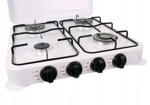 Hordozható turisztikai gáztűzhely 4 égős, 7,7 kW, piezo gyújtással