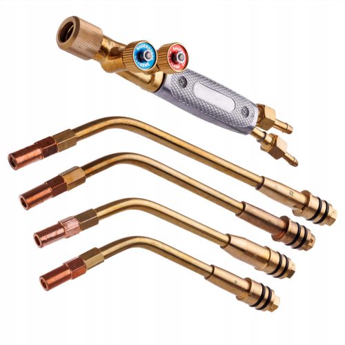 PROFESSIONAL forrasztópisztoly propán-oxigén 4x fúvókák forrasztópáka ZW-06