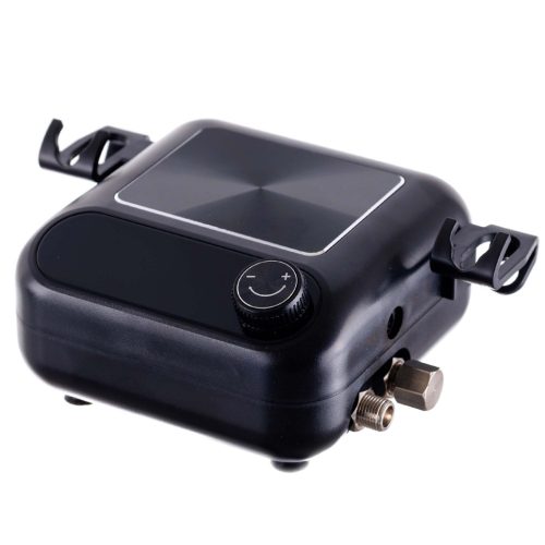 Tökéletes airbrush készlet (kompresszor, két festékszóró, tömlőkkel - automatikus leállítás + szabályozás) TC Technic HS-A9KBLACK