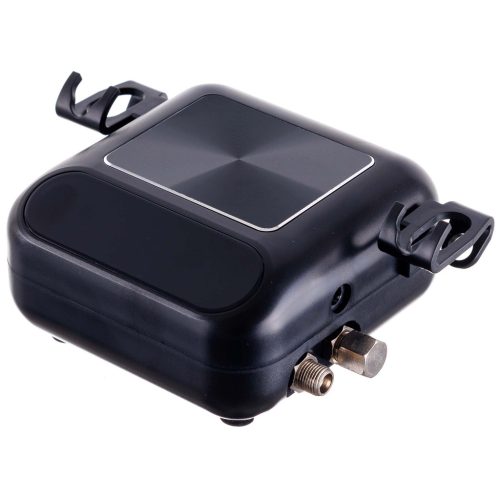  Tökéletes airbrush készlet (kompresszor, két festékszóró, tömlőkkel - automatikus leállítás + digitális szabályozás) TC Technic WHS-A10K BLACK