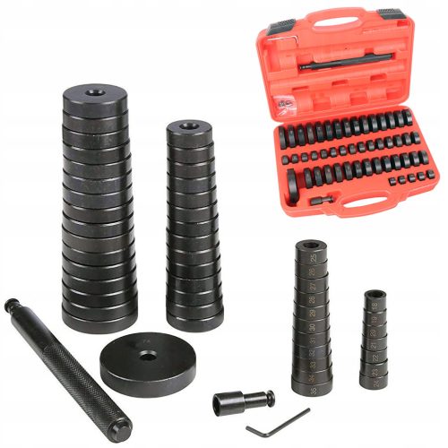 Csapágyhüvely kihúzó préskészlet adapterekkel műanyag kofferben 18-74mm (52 darabos) TC Technic LT-K73