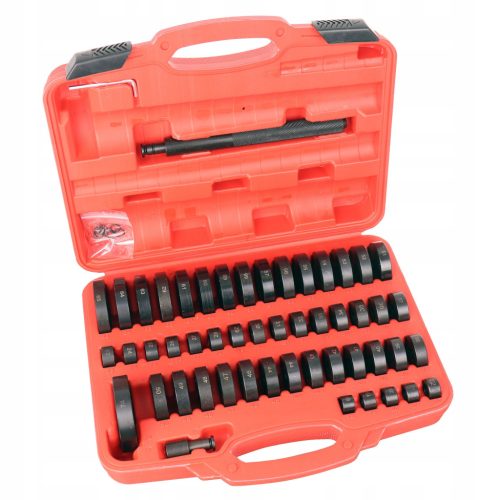 Csapágyhüvely kihúzó préskészlet adapterekkel műanyag kofferben 18-74mm (52 darabos) TC Technic LT-K73